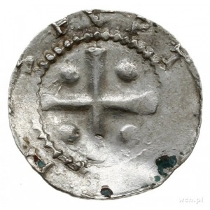 denar 1021-1031, Erfurt; Głowa w prawo, ARIBO A[RCEPS] ...