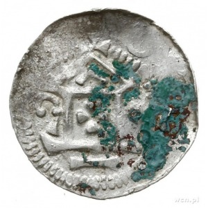 denar 1031-1051, Erfurt; Kapliczka z czterema kulkami w...