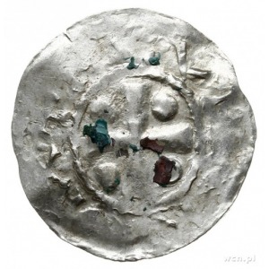 denar 970-1002, Moguncja; Kapliczka z krzyżykiem wewnąt...