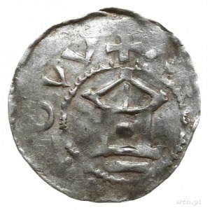 denar 1002-1024, Wormacja; Kapliczka z kulką wewnątrz /...