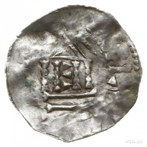 denar 1005-1046, Metz; Kaplica z kolumnami i klinami we...