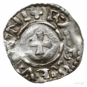 denar z tytulaturą cesarza Konrada II, 1025-1038; Popie...