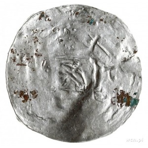 denar przed 1050; Aw: Krzyż, wokoło napis; Rw: Kapliczk...