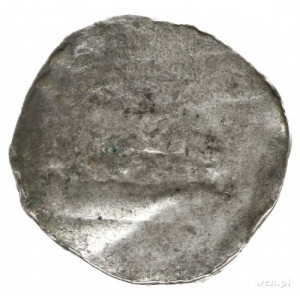 denar z I połowy XI w.; Aw: Cztery kółka wokół centraln...