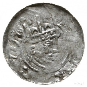 denar 1002-1024; Głowa w koronie w prawo / dłoń opatrzn...