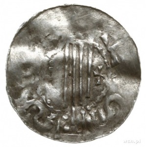 denar 1002-1024; Głowa w koronie w prawo / dłoń opatrzn...