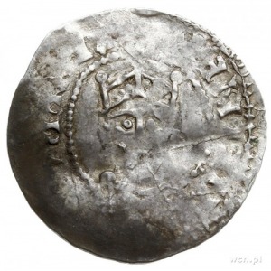 denar 1002-1024; Aw: Popiersie króla na wprost, Rw: Nap...