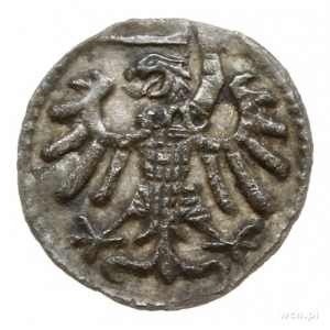 denar 1539, Gdańsk; odmiana z literami M-S po bokach he...
