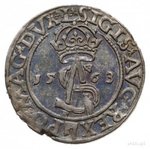 trojak 1563, Wilno; na awersie odmiana napisu SIGIS AVG...