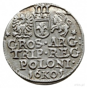 trojak 1601, Kraków; popiersie króla w prawo; Iger K.01...