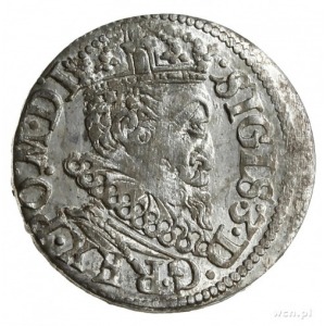 trojak 1619, Ryga; małe popiersie króla, gwiazdki przy ...