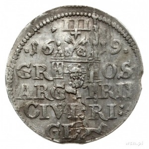 trojak 1619, Ryga; odmiana z dużą głową króla; Iger R.1...