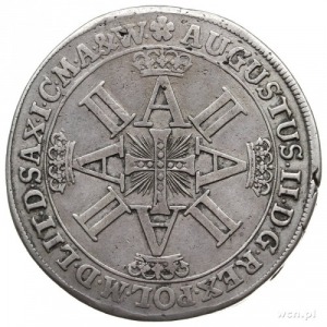 talar (Albertustaler) 1702, Lipsk; Aw: Krzyż Orderu Dan...