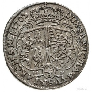 2/3 talara (gulden) 1703, Drezno; IL-H (inicjały Jana L...