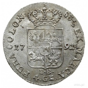 złotówka 1791, Warszawa; Plage 299, Berezowski 1.25 zł;...