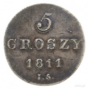 5 groszy 1811, Warszawa; z literami I-S i dużymi cyfram...
