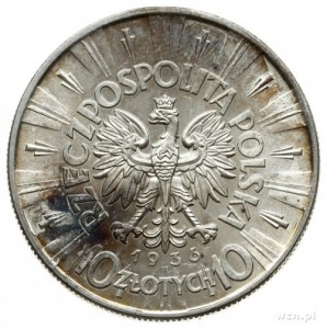 10 złotych 1936, Warszawa, Józef Piłsudski; Parchimowic...