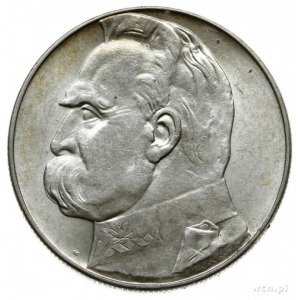 10 złotych 1938, Warszawa; Józef Piłsudski; Parchimowic...