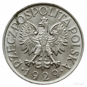 1 złoty 1929 Warszawa; Parchimowicz 108; rzadka w tak p...
