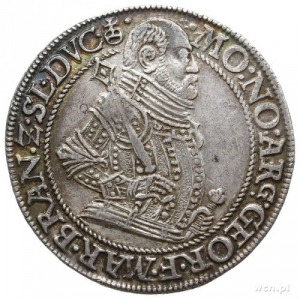 talar 1602, Karniów; Aw: Popiersie księcia w prawo w zb...