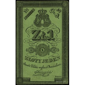 1 złoty 1831, podpis Głuszyński, litera A, numeracja 74...