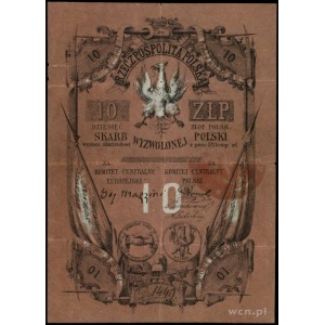 10 złotych (1853), seria D, numeracja 1449; Lucow 201a ...