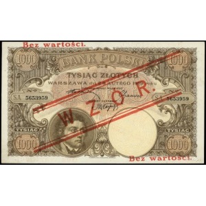 1.000 złotych 28.02.1919, seria A, numeracja 5653959, o...