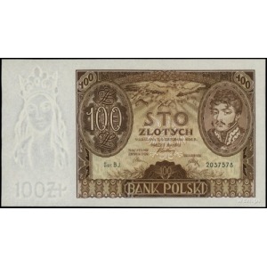 100 złotych 9.11.1934, seria BJ, numeracja 2037578, Luc...