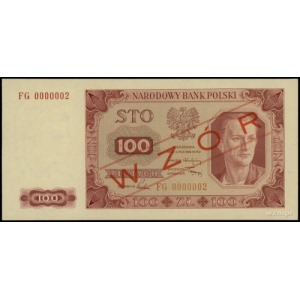 100 złotych 1.07.1948, seria FG, numeracja 0000002, obu...