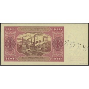 100 złotych 1.07.1948, seria IR, numeracja 0000006, per...