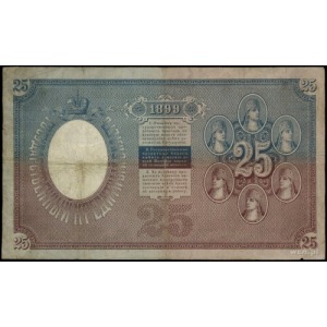 25 rubli 1899, seria ВД, numeracja 809790, podpisy: Тим...