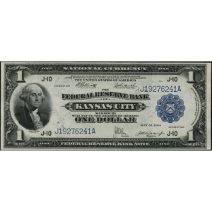 Federal Reserve Bank Note; 1 dolar 1918, Kansas City, M...