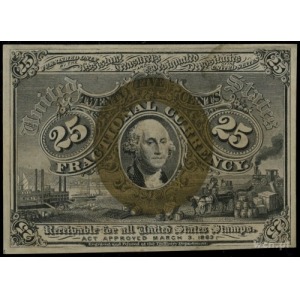 Fractional Currency; 25 centów 3.3.1863, bez numeracji;...