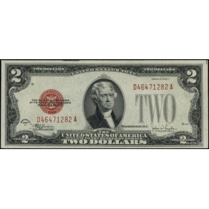 Legal Tender Note; 2 dolary 1928 F podpisy Julian i Sny...