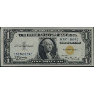 Silver Certificate; 10 dolarów 1935 A, yellow seal, pod...