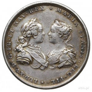 medal zaślubinowy z 1725 roku autorstwa Norberta Roetti...