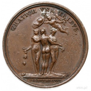 medal z 1725 roku autorstwa Georga Wilhelma Vestnera, w...
