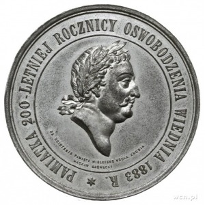 medal z 1883 roku autorstwa Wacława Głowackiego wybity ...