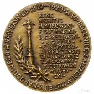 medal z 1920 roku autorstwa Konstantego Żmigrodzkiego w...
