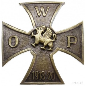 odznaka pamiątkowa Organizacji Wojskowej Pomorza 1921 r...