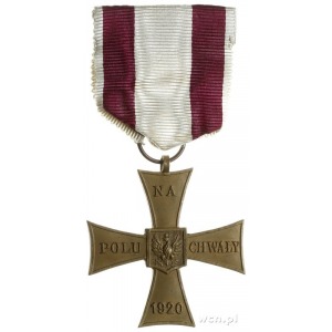 Krzyż Walecznych 1920, tombak 43 x 43 mm, nienumerowany...
