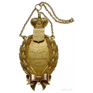 pamiątkowy żeton 11 IX 1897 - 1 VI 1913 dla pułkownika ...