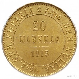 20 marek 1913-S; Bitkin 391, Fr. 3, Kazakov 455; złoto,...