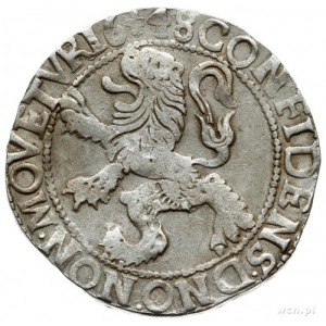 talar lewkowy (Leeuwendaalder) 1648, rycerz stojący w p...