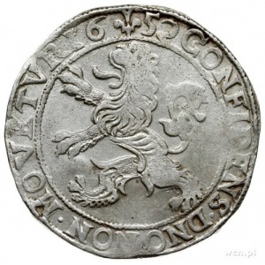 talar lewkowy (Leeuwendaalder) 1652, rycerz stojący w l...