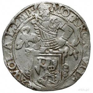 talar lewkowy (Leeuwendaalder) 1649, rycerz stojący w l...