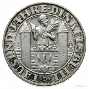 3 marki 1928 D, Monachium; wybite z okazji 1000-lecia D...