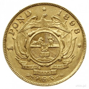 Republika Boerów 1837-1910; funt (1 pond) 1898, prezyde...