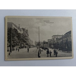 POCZTÓWKA KATOWICE, KATTOWITZ, ULICA DWORCOWA, PRZEDWOJENNA