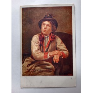 POSTCARD POLISH PAINTING ŚWIERZYŃSKI TYPE GALICIA PRE-WAR